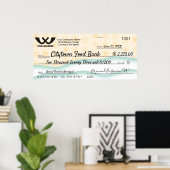 Poster Faux chèque caritatif géant flocon de Noël (Bureau à domicile)