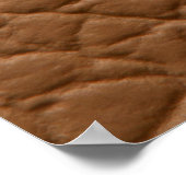 Poster Faux cuir teintes brun clair texture majeure. abs (Coin)