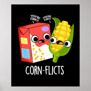 Poster Faux de maïs Funny Cornflake Corn Pun