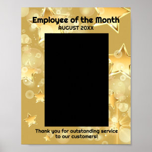 Poster Faux employé doré brillant du mois photo