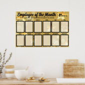 Poster Faux employé doré brillant du mois photo (Cuisine)