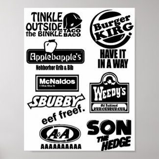 Poster Faux Fast Food