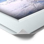 Poster Faux Faux Fenêtre Illusion - Scène De Neige Fraîch (Coin)