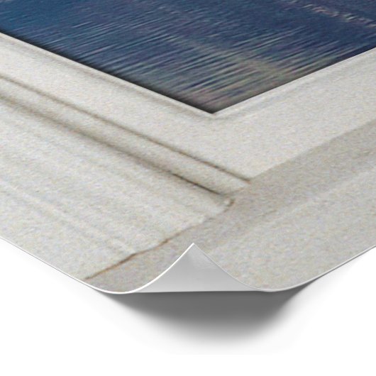 Poster Faux Faux Window Illusion - Sunny Mountain View (Coin)