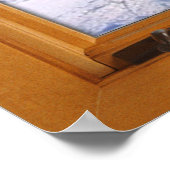 Poster Faux fenêtre Carré de neige fraîche (Coin)