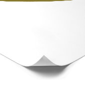 Poster Faux Gold Chat Face - Couleur arrière - plan perso (Coin)