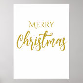 Poster Faux-Gold Foil Joyeux Noël chic (Devant)