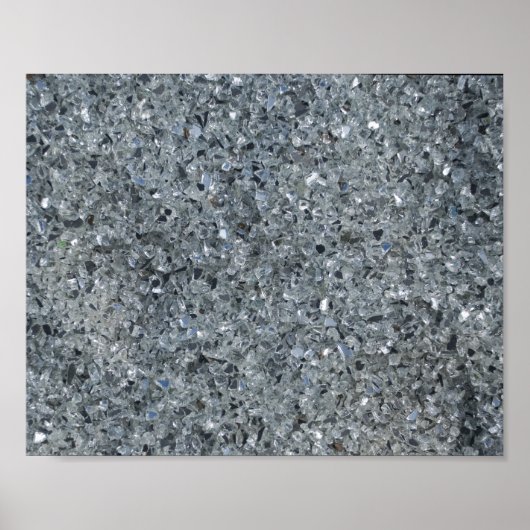 Poster Faux gris scintillant (Devant)
