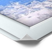 Poster Faux Illusion de fenêtre - Paysage frais de neige (Coin)