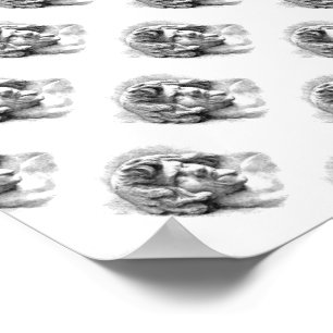 Poster Faux moi ~ Papier à envelopper cadeau 16x12