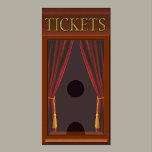 Poster Faux Movie Theater Ticket Window<br><div class="desc">Utilisez cette fantaisie,  le bois taché rouge,  rideau faux ticket- fenêtre pour votre fête d'anniversaire ou de remise de diplômes sur le thème du film.</div>