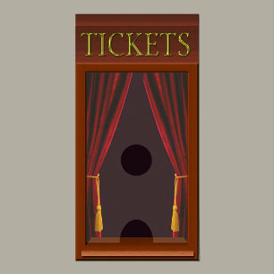 Poster Faux Movie Theater Ticket Window
