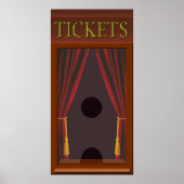Poster Faux Movie Theater Ticket Window (Devant)