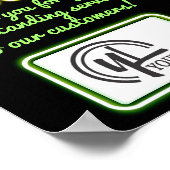 Poster Faux neon employé photo du mois affichage poste (Coin)