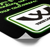 Poster Faux neon photo employé de l'affichage du mois (Coin)