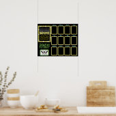 Poster Faux neon photo employé de l'affichage du mois (Cuisine)