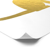 Poster Faux or chat illustration texture dorée antique (Coin)