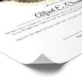 Poster Faux or employé de l'année de l'attribution certif (Coin)