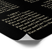 POSTER FAUX OR PINEAPPLE PLAN DE SALLE (Coin)