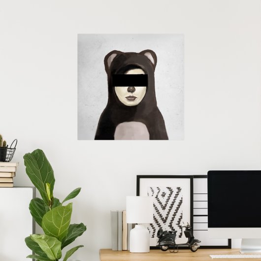 Poster faux ours (Bureau à domicile)