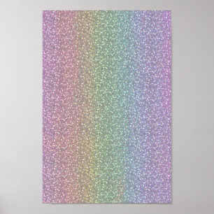 Poster Faux Parties scintillant Éclat brillant Rainbow Pe