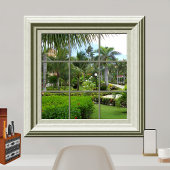 Poster Faux Window Zen Paysage Tropical Relaxant