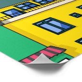 Poster favela urbaine brésilienne : arrière - plan coloré (Coin)