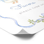 Poster Faveur Blue One Silly goose fête d'anniversaire (Coin)