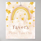 Poster Faveur Boho arc-en-ciel étoile magique poussière (Devant)