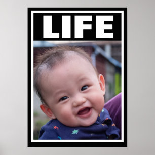 POSTER FAVEUR DE LA VIE SOURIRE BÉBÉ ASIATIQUE VIE INFANT