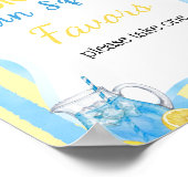 Poster Faveur de mariage Floral Blue Main Squeeze (Coin)