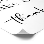 Poster Faveurs de Baby Shower avec écriture simple modern (Coin)