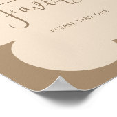 Poster Faveurs de Baby Shower Beige Bearly Wait (Coin)
