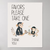 Poster Faveurs de Baby Shower pour les Animaux de la Nurs (Devant)