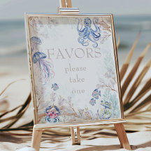 Faveurs de Baby Shower sur la Vie Marine Côtière à
