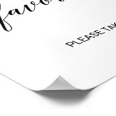 Poster Faveurs de calligraphie noire élégante (Coin)