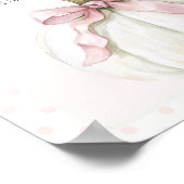 Poster Faveurs de citrouille blanche avec un ruban rose (Coin)