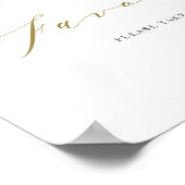 Poster Faveurs de fête à l'aquarelle de verdure et de fle (Coin)