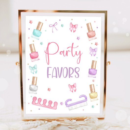 Poster Faveurs de fête Manucure-Pédicure Fête Manucure Pé