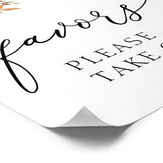 Poster faveurs de fleurs bohèmes automne (Coin)