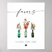 Poster Faveurs de fleurs sauvages de script élégant moder (Devant)