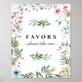 Poster Faveurs de fleurs sauvages - Prenez-en un Signe (Devant)