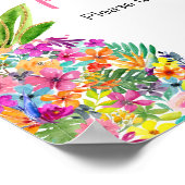 Poster Faveurs de l'ananas floral tropical (Coin)