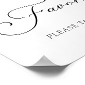 Poster Faveurs de mariage champêtre Tournesol Panneau de  (Coin)