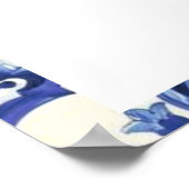 Poster Faveurs de mariage floral au citron de style médit (Coin)