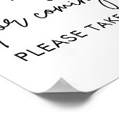 Poster Faveurs De Mariage Imprimables Prenez Un Signe (Coin)