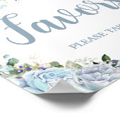 Poster Faveurs de Princesse Citrouille Roses Bleu Bébé (Coin)