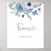 Poster Faveurs d'eucalyptus bleu poussiéreux (Devant)