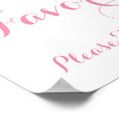 Poster Faveurs Douche Rose & Argent S'Il Vous Plaît Prend (Coin)