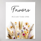 Poster Faveurs fleurs sauvages S'Il Vous Plaît Prendre Un (Devant)